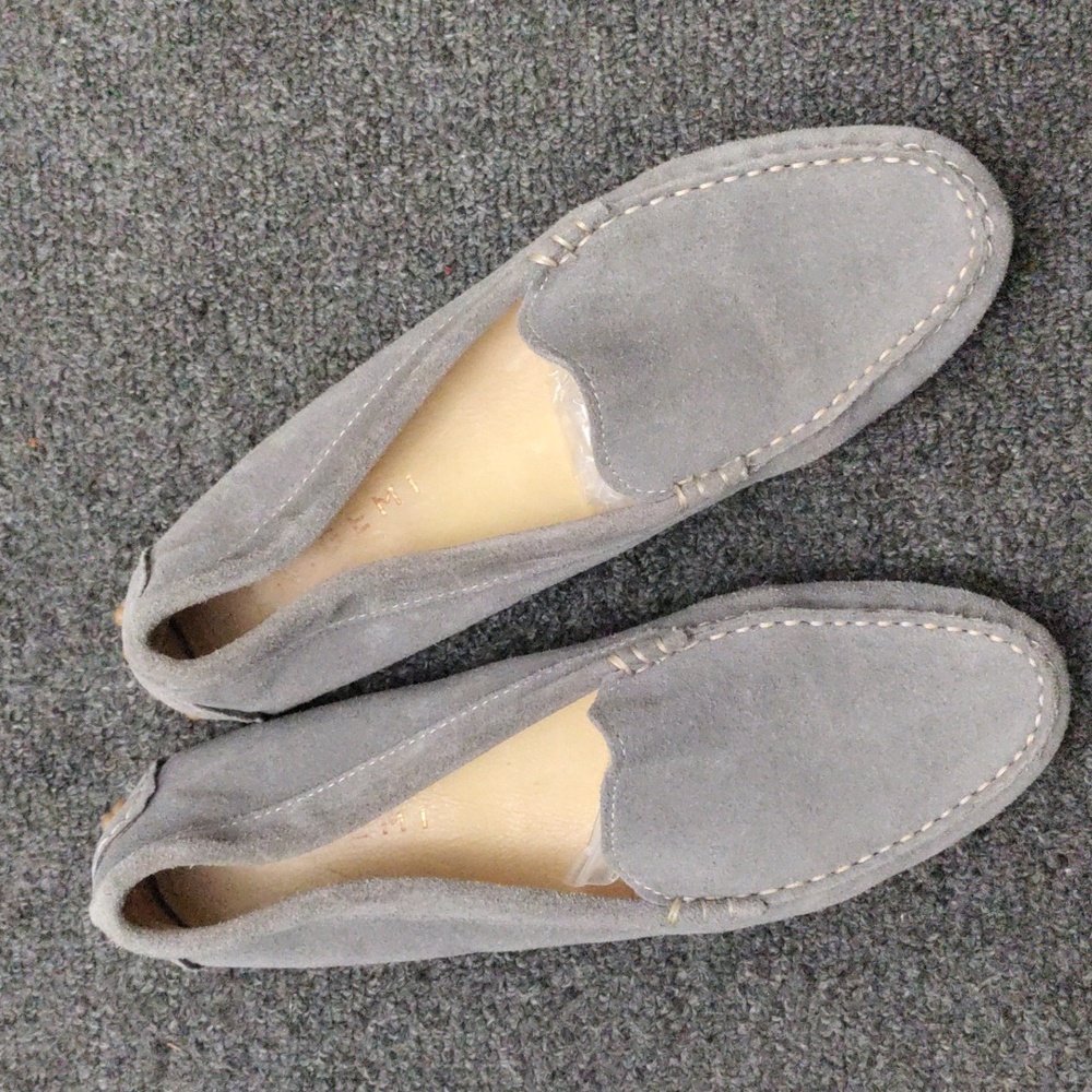 M. Gemi Gray Suede Loafers